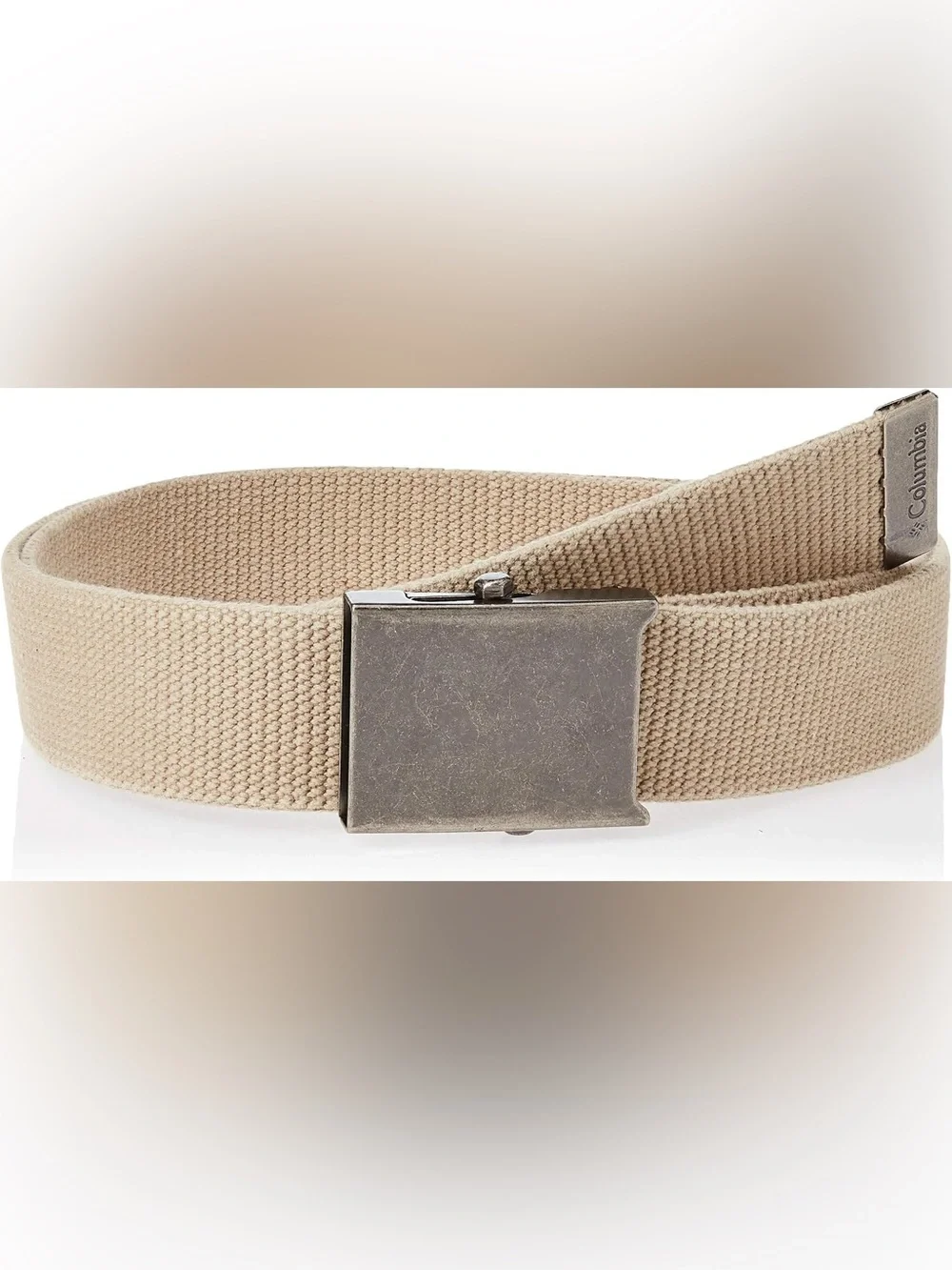 Columbia Canvas Belts Khaki Navy Blue